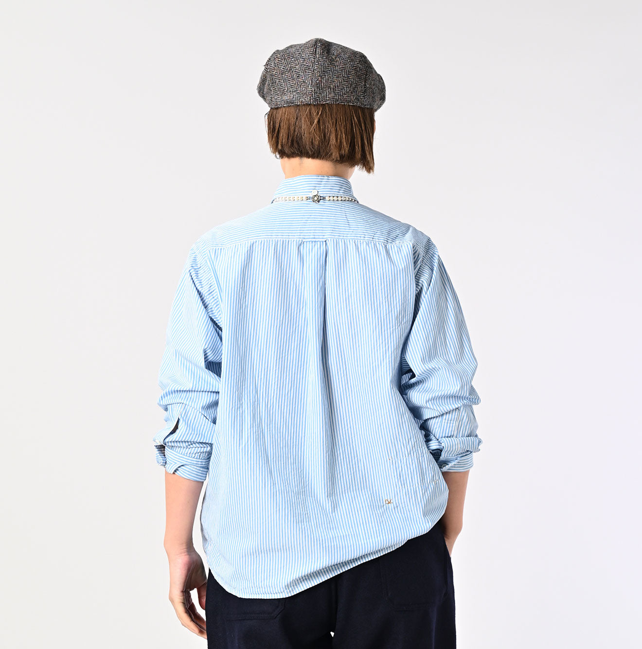 No.180 Miko 908 Ocean Button Down Shirt Female Model