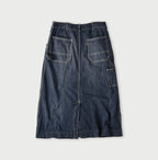 Tweed Denim Painter Skirt Zyu Back