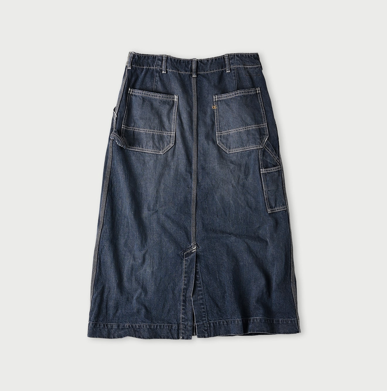 Tweed Denim Painter Skirt Zyu Back
