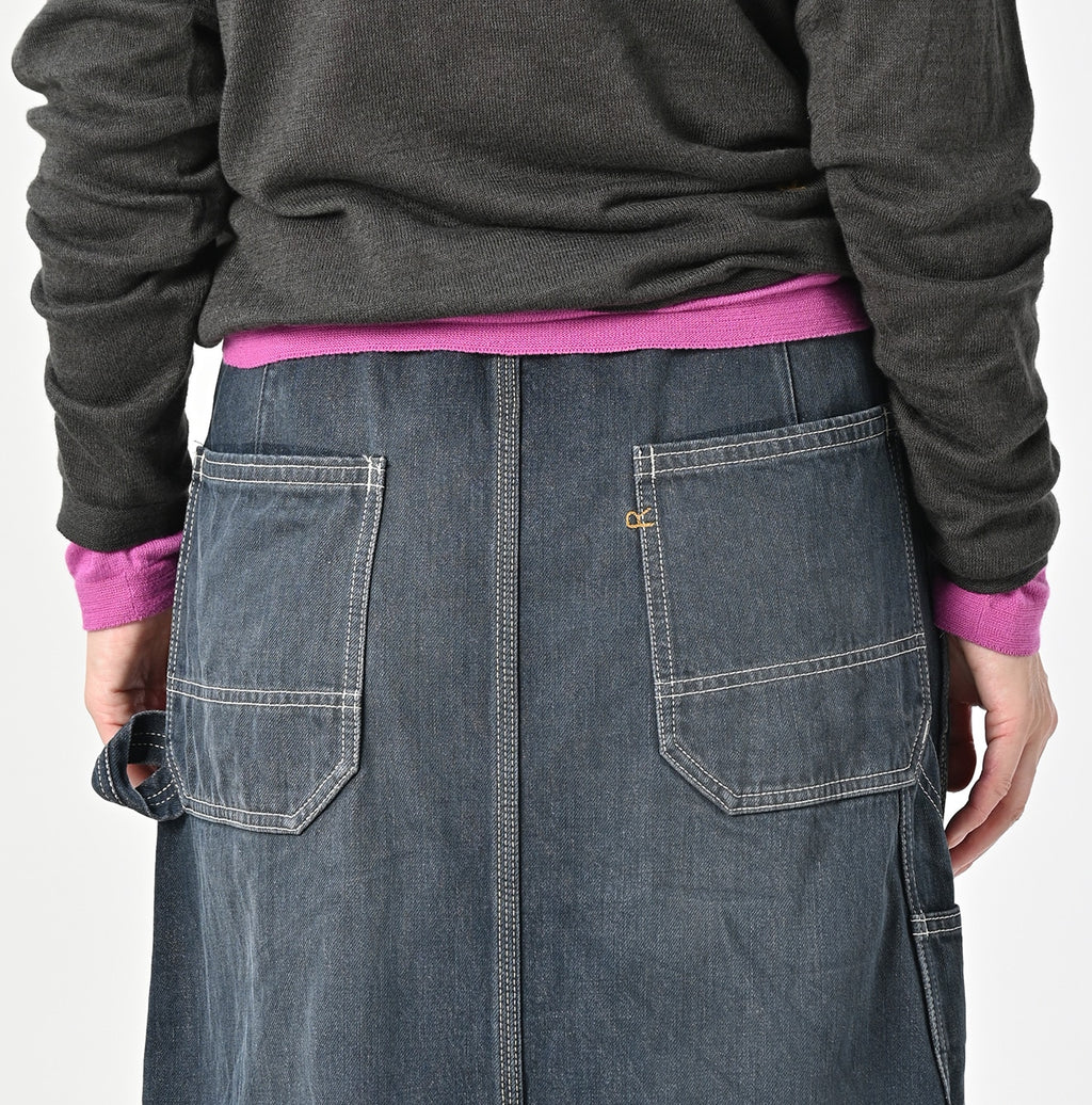 Tweed Denim Painter Skirt Zyu Detail
