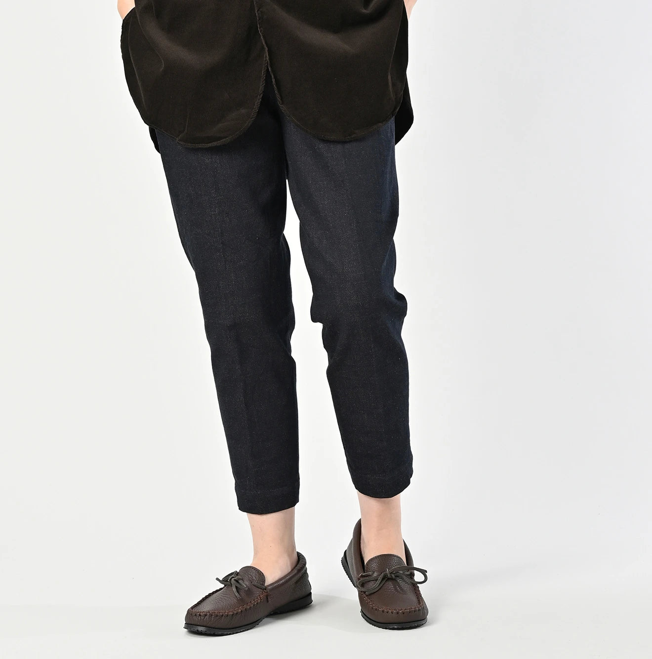 Tweed Denim Sabrina Slacks Nou Female Model