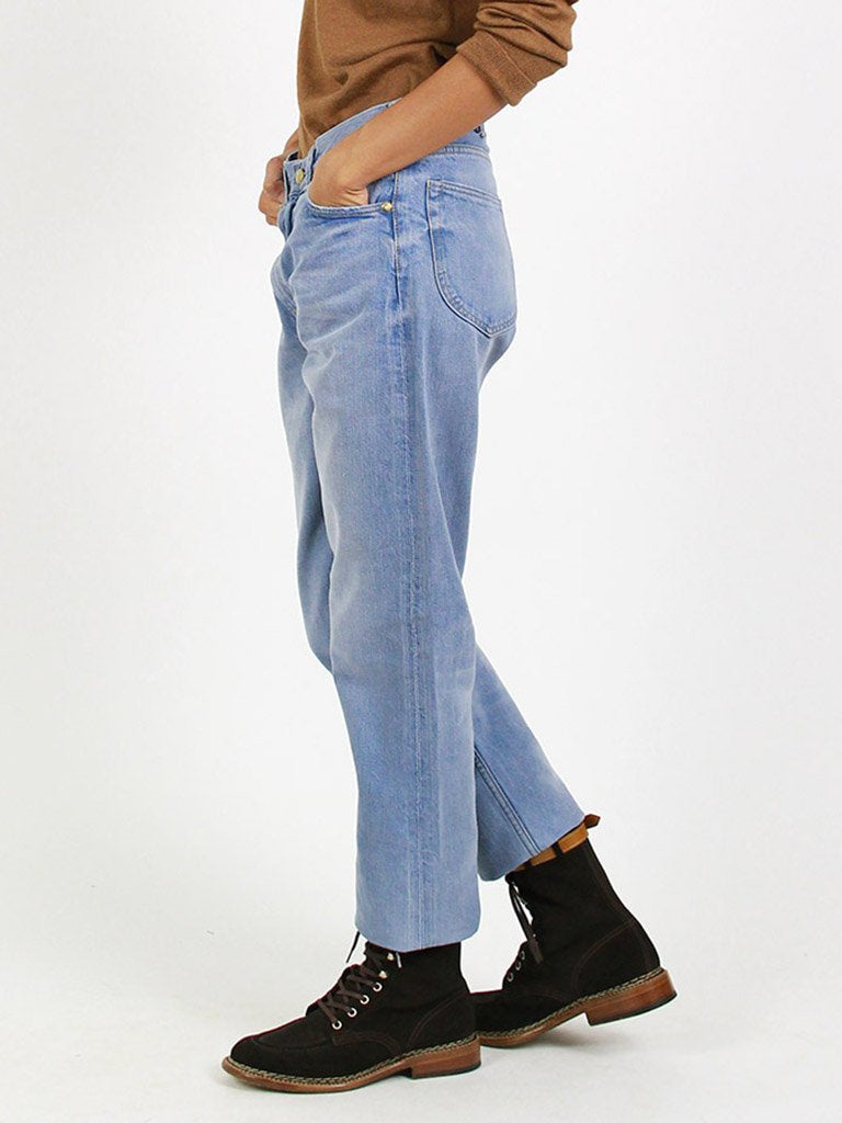 Okome Umihikohime Distressed Cotton Denim Pants