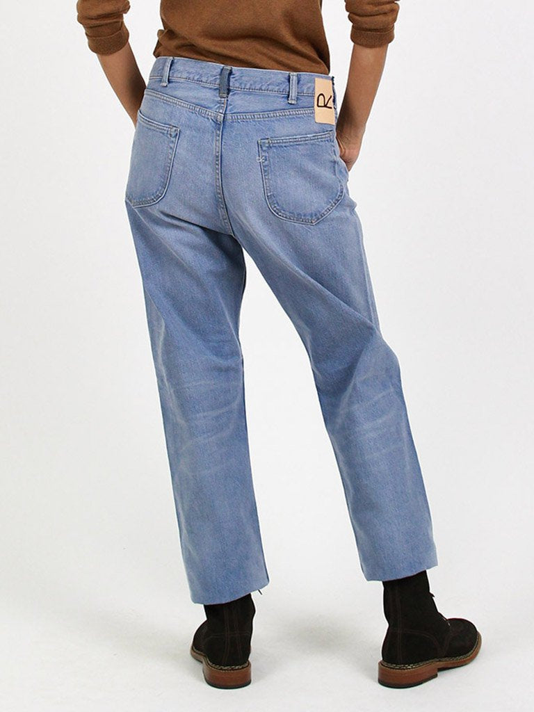 Okome Umihikohime Distressed Cotton Denim Pants