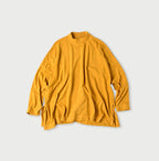Plant Dyed Yock Neck Big Slit T-shirt Maple
