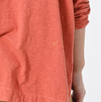Plant Dyed Yock Neck Big Slit T-shirt Detail