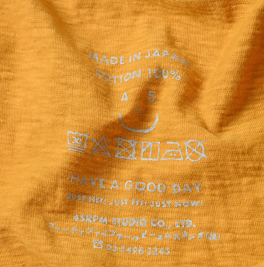 45 Plant Dyed Tenjiku Square T-shirt Detail