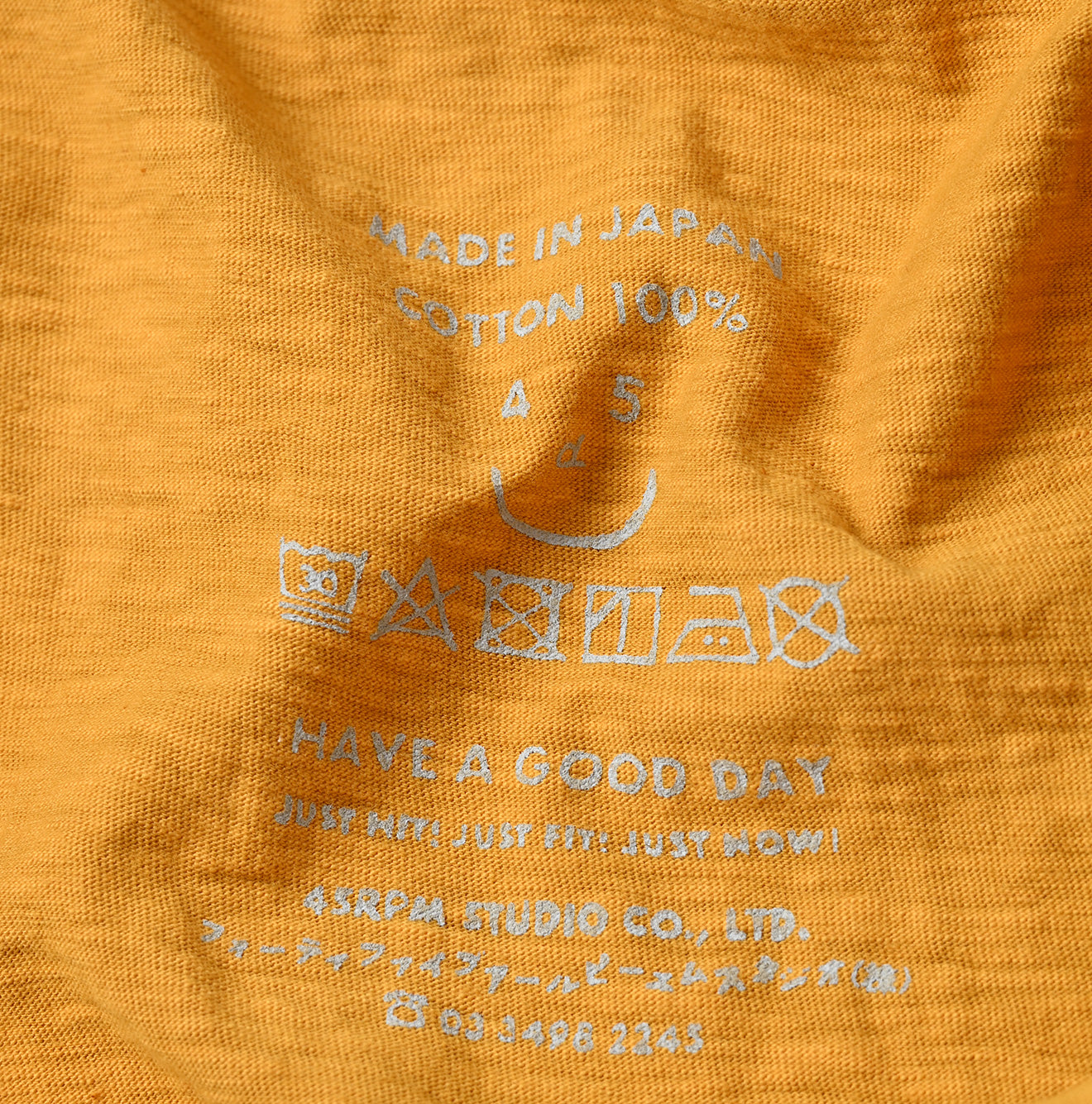 45 Plant Dyed Tenjiku Square T-shirt Detail