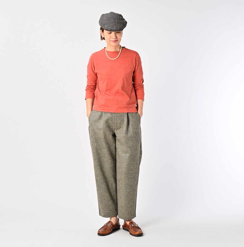 45 Plant Dyed Tenjiku Square T-shirt Female Model