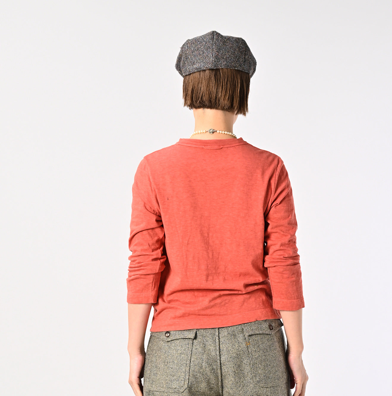 45 Plant Dyed Tenjiku Square T-shirt Female Model