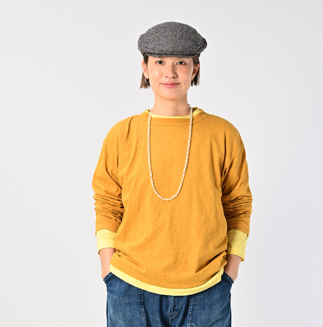 45 Plant Dyed Tenjiku 908 Ocean Long Sleeve T-shirt