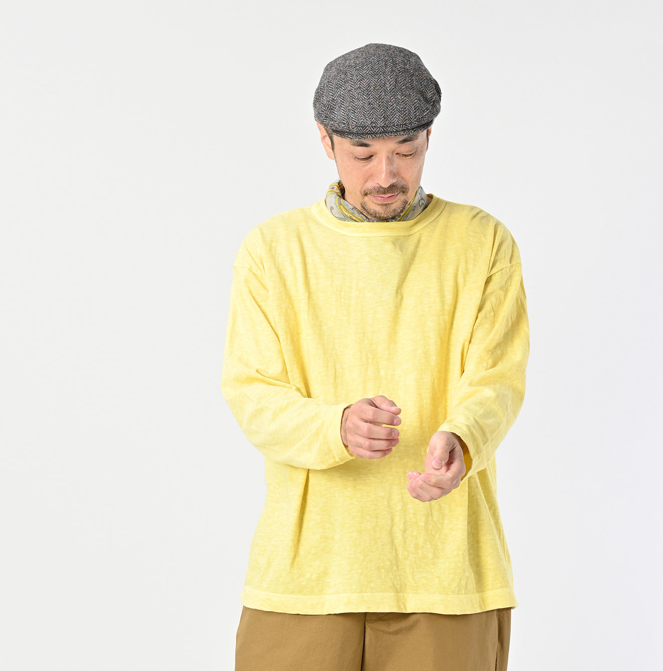 45 Plant Dyed Tenjiku 908 Ocean Long Sleeve T-shirt