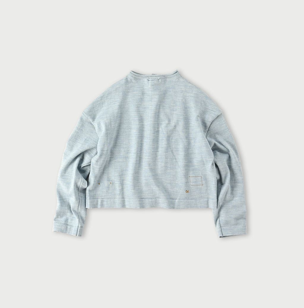 US Mou Knitsew Square Cardigan Back