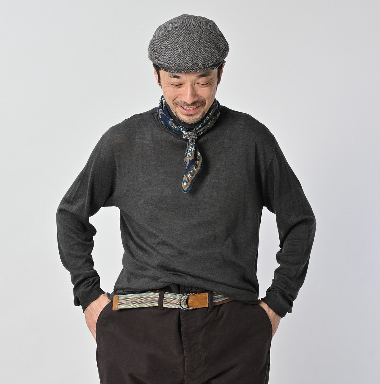 Whole Super Gauze 908 Turtle Neck Male Model