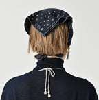 Indigo Whole Super Gauze 908 Turtle Neck Detail