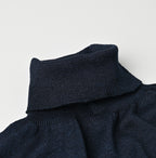Indigo Whole Super Gauze 908 Turtle Neck Detail