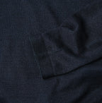Indigo Whole Super Gauze 908 Turtle Neck Detail