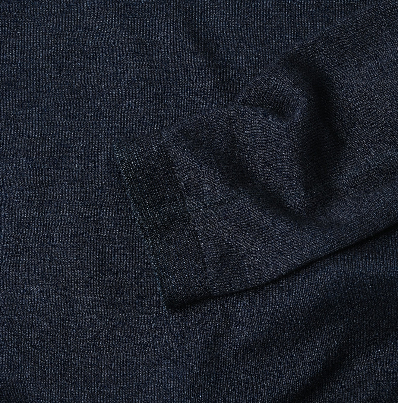 Indigo Whole Super Gauze 908 Turtle Neck Detail
