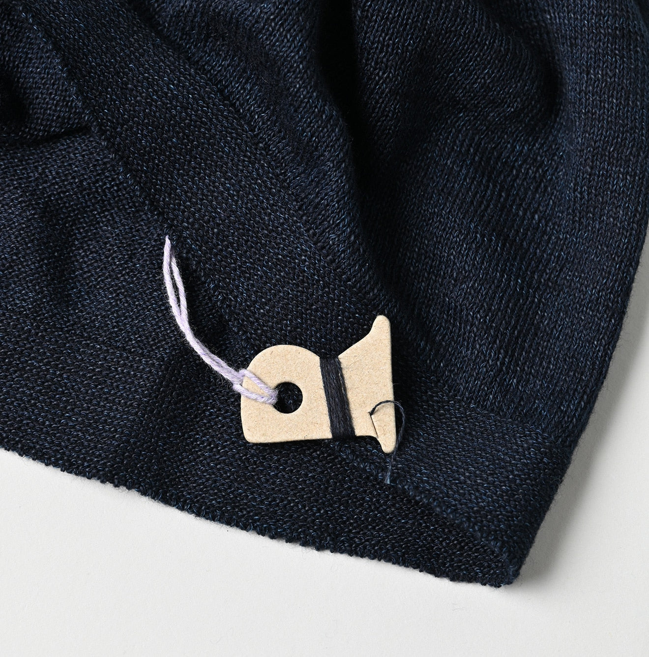 Indigo Whole Super Gauze 908 Turtle Neck Detail