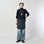 Indigo Whole Super Gauze 908 Turtle Neck Female Model