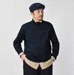 Indigo Whole Super Gauze 908 Turtle Neck Male Model