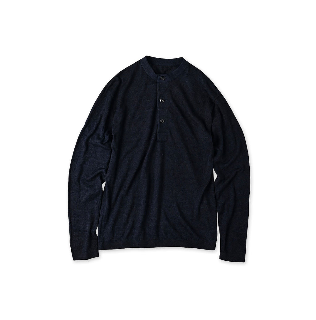 Indigo Whole Super Gauze 908 Henley
