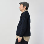 Indigo Whole Super Gauze 908 Henley Male Model