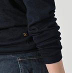 Indigo Whole Super Gauze 908 Henley Detail