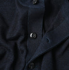 Indigo Whole Super Gauze 908 Henley Detail