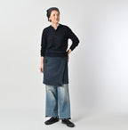 Indigo Whole Super Gauze 908 Henley Female Model