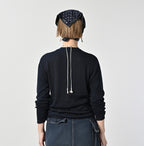 Indigo Whole Super Gauze 908 Henley Female Model