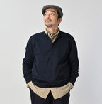 Indigo Whole Super Gauze 908 Henley Male Model