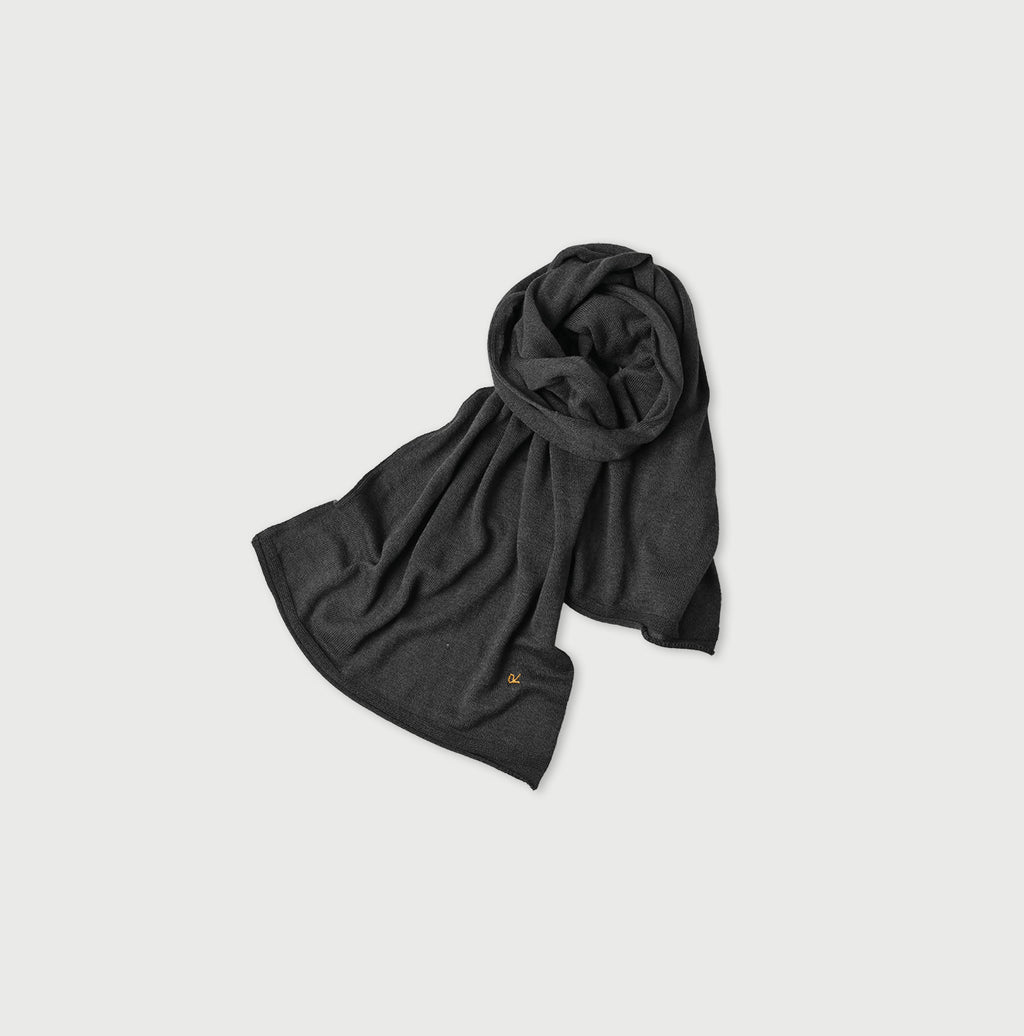 Super Gauze Muffler Gray Moku