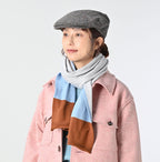 Super Gauze Tri-color Muffler Female Model