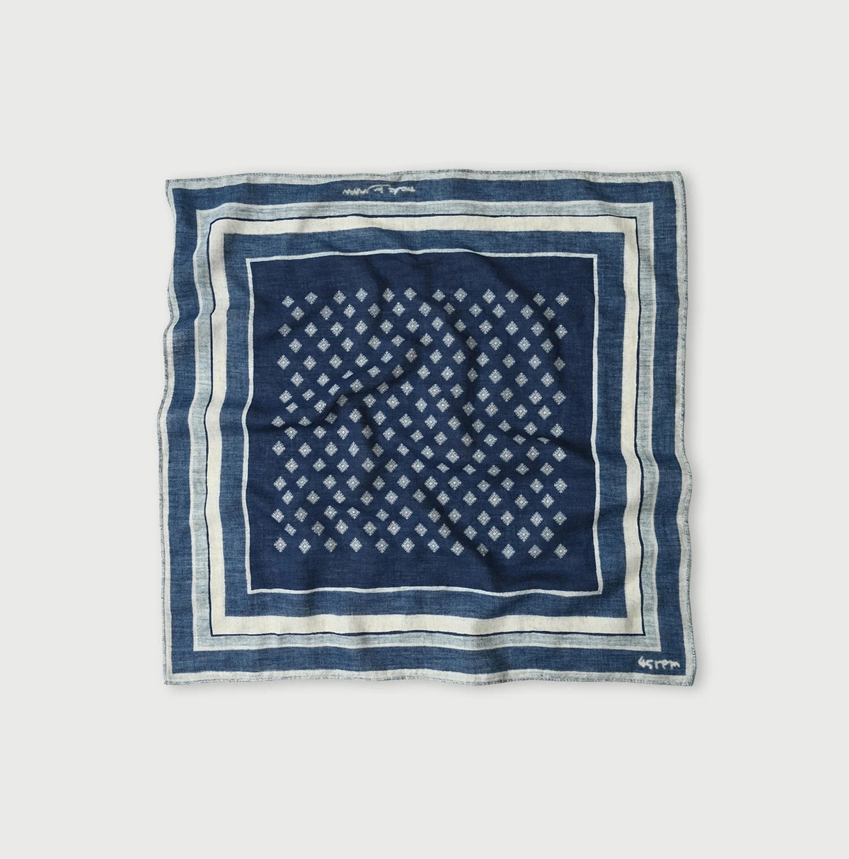 Indigo Supima Aya Square Komon Bandana
