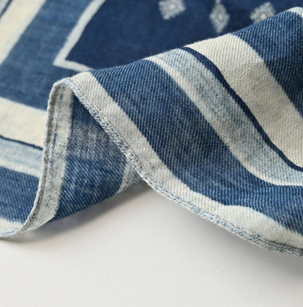Indigo Supima Aya Square Komon Bandana