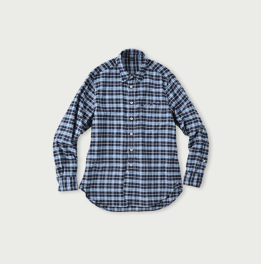 Thin OX 908 Loafer Shirt Navy Check