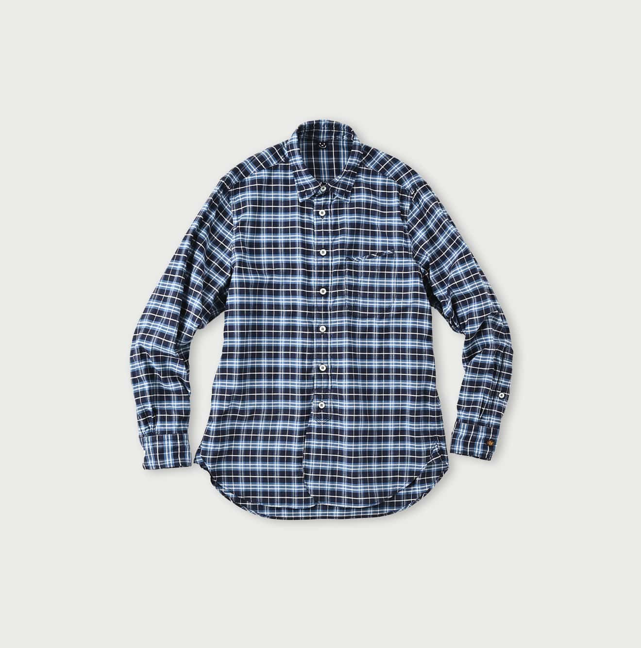 Thin OX 908 Loafer Shirt Navy Check