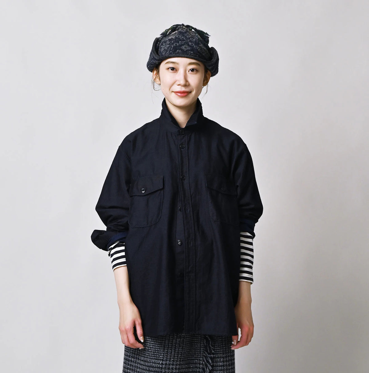 Indigo Weft Satin 908 Cruise Shirt