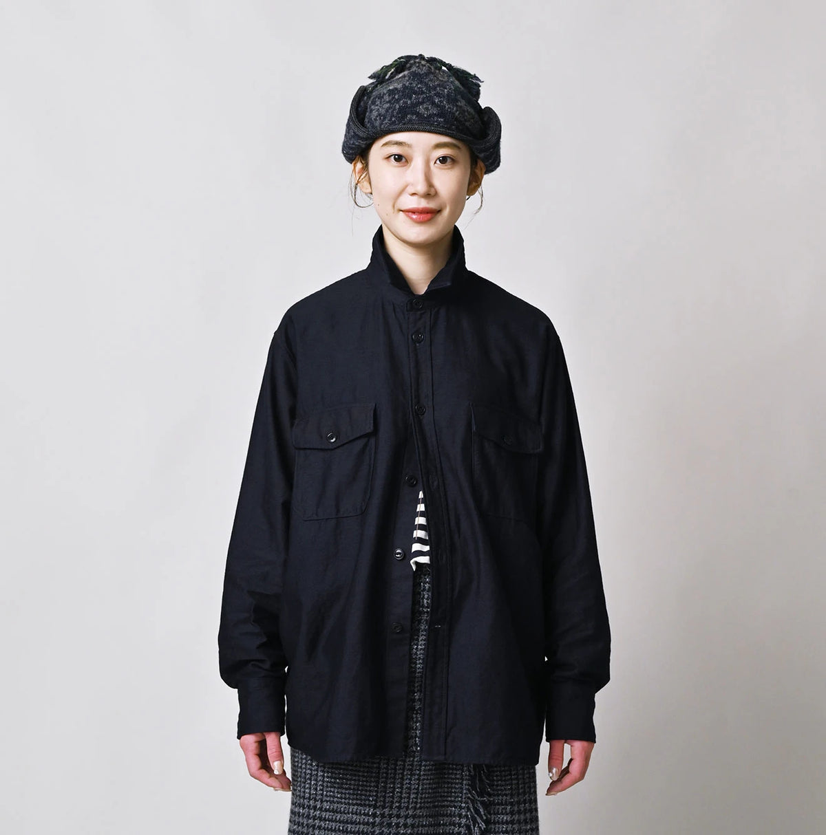 Indigo Weft Satin 908 Cruise Shirt