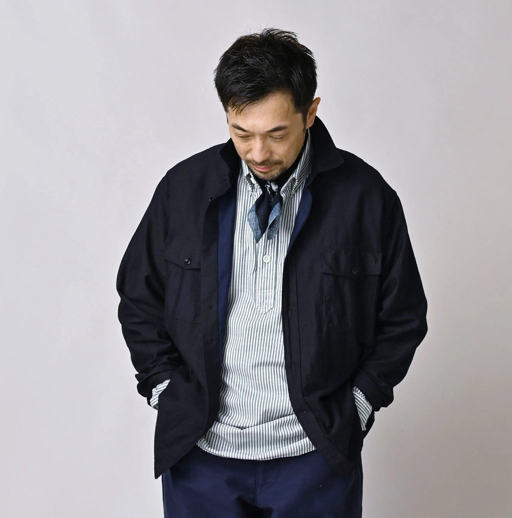 Indigo Weft Satin 908 Cruise Shirt