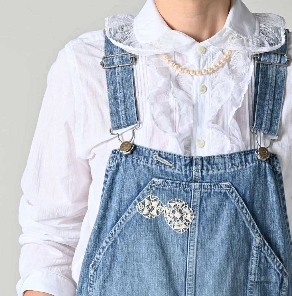 Mugihiko 908 Overalls APPARE Finish Lace Lace Detail