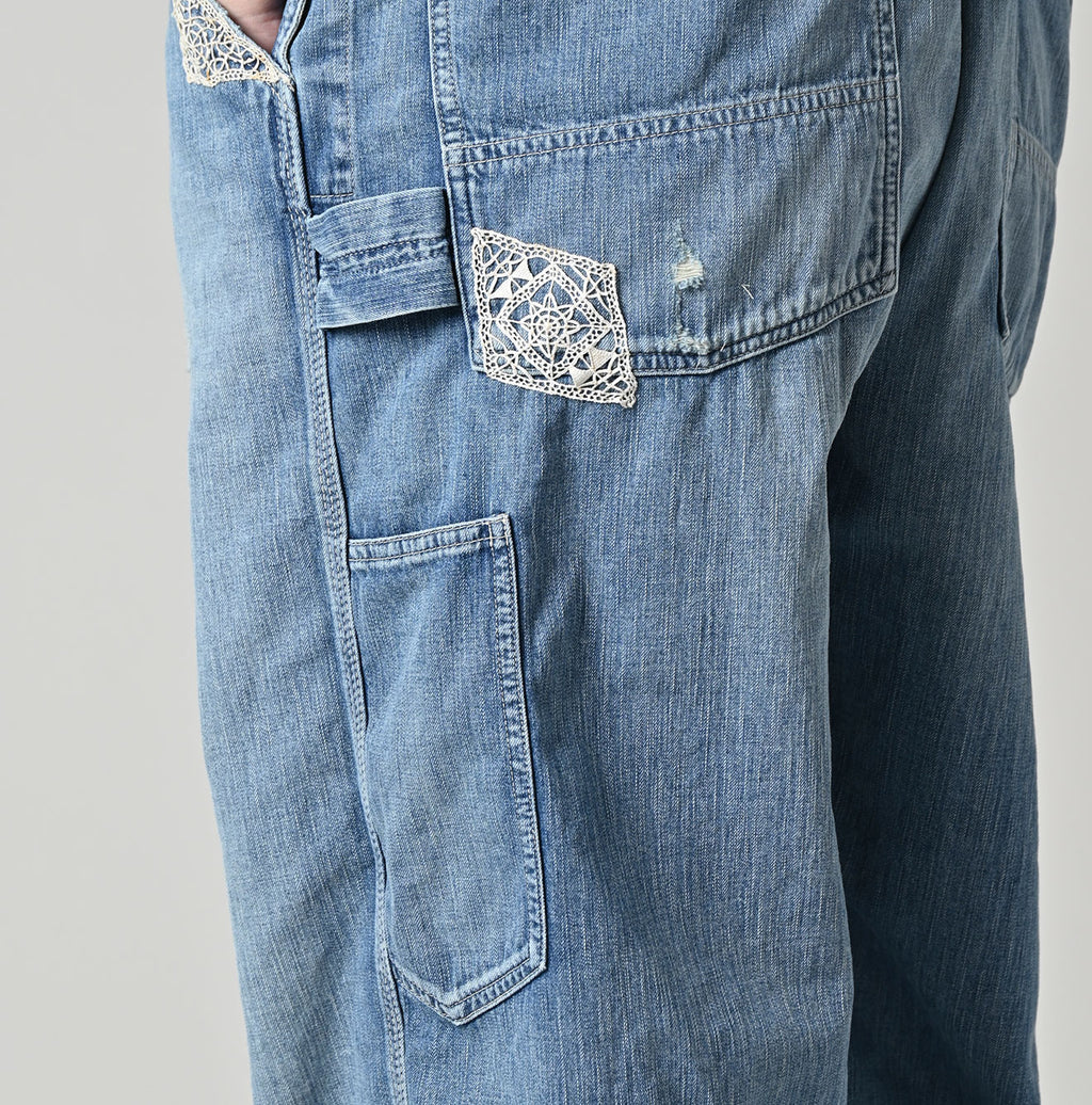 Mugihiko 908 Overalls APPARE Finish Lace Lace Detail