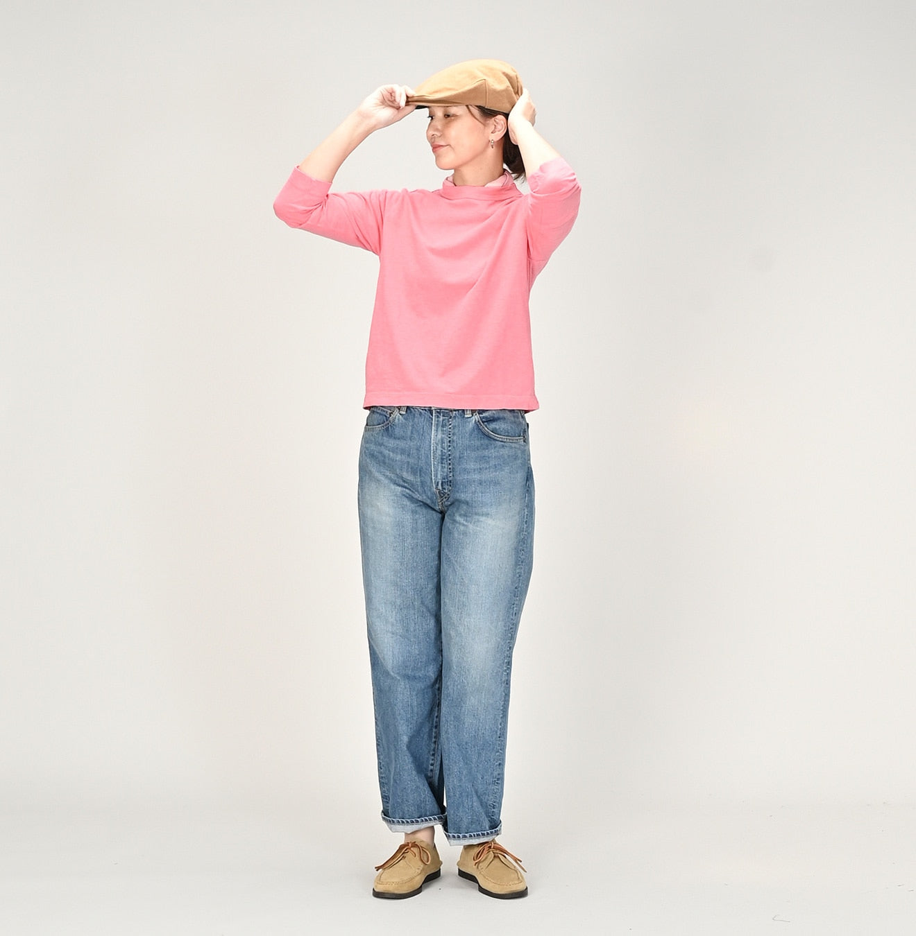 Tenjiku Square T-shirt Female Model