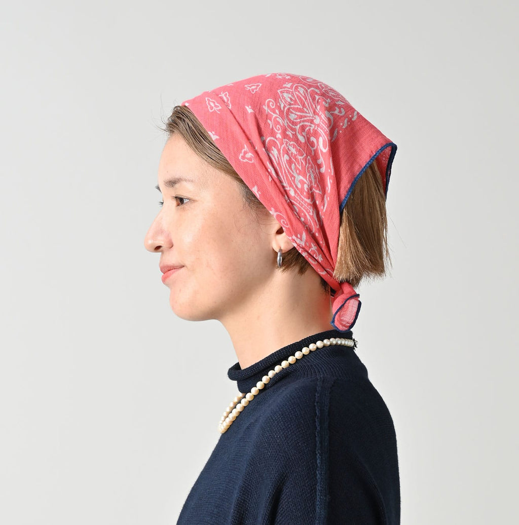 Gauze Momi-sley Trio Bandana Female Model