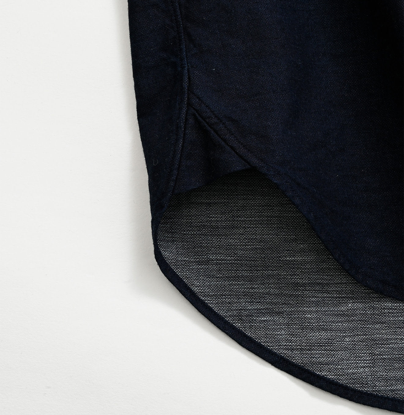 Indigo Double Woven 908 Loafer Shirt Detail