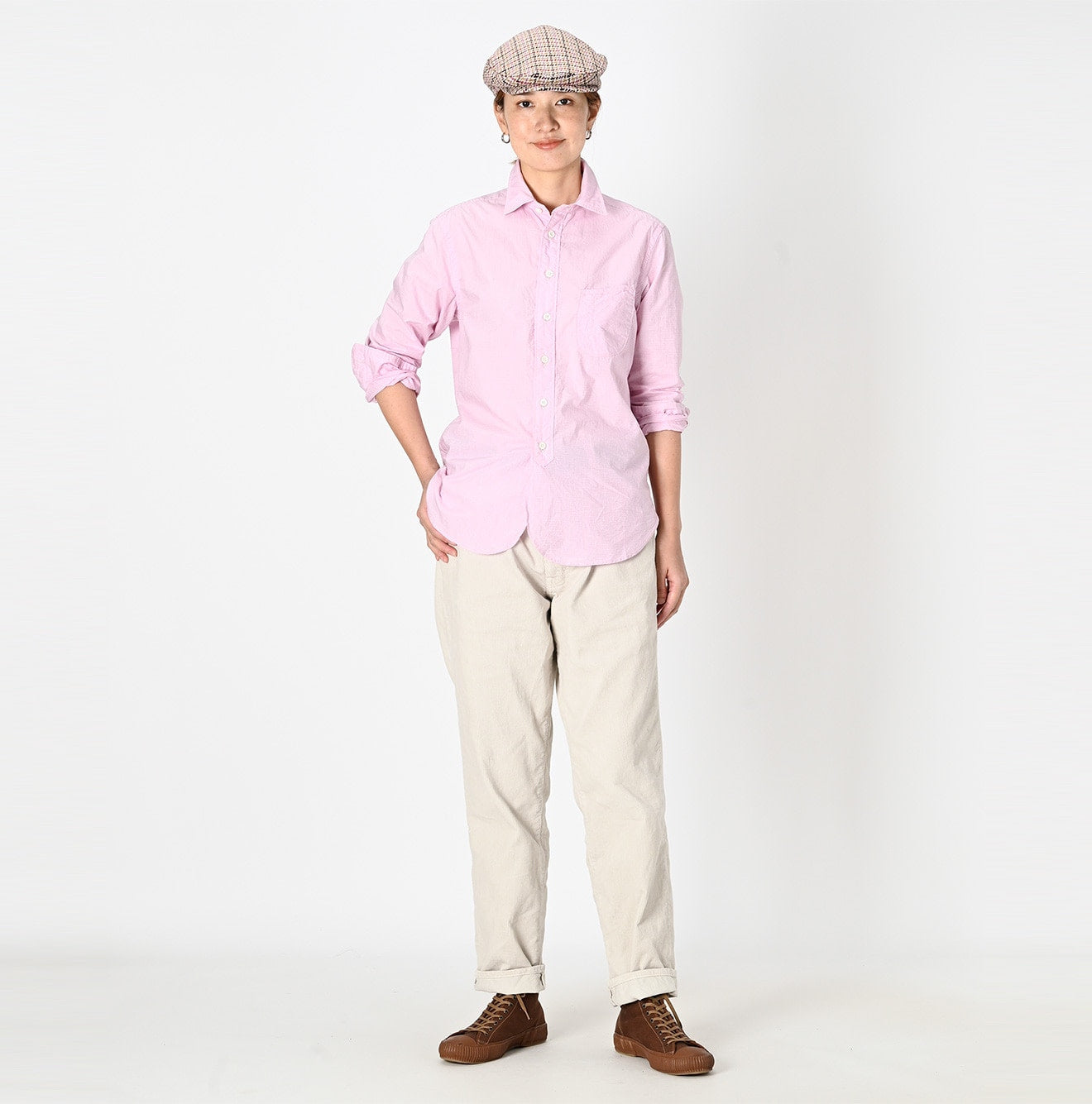 Supima Organic Baptiste 908 Loafer Shirt Female Model