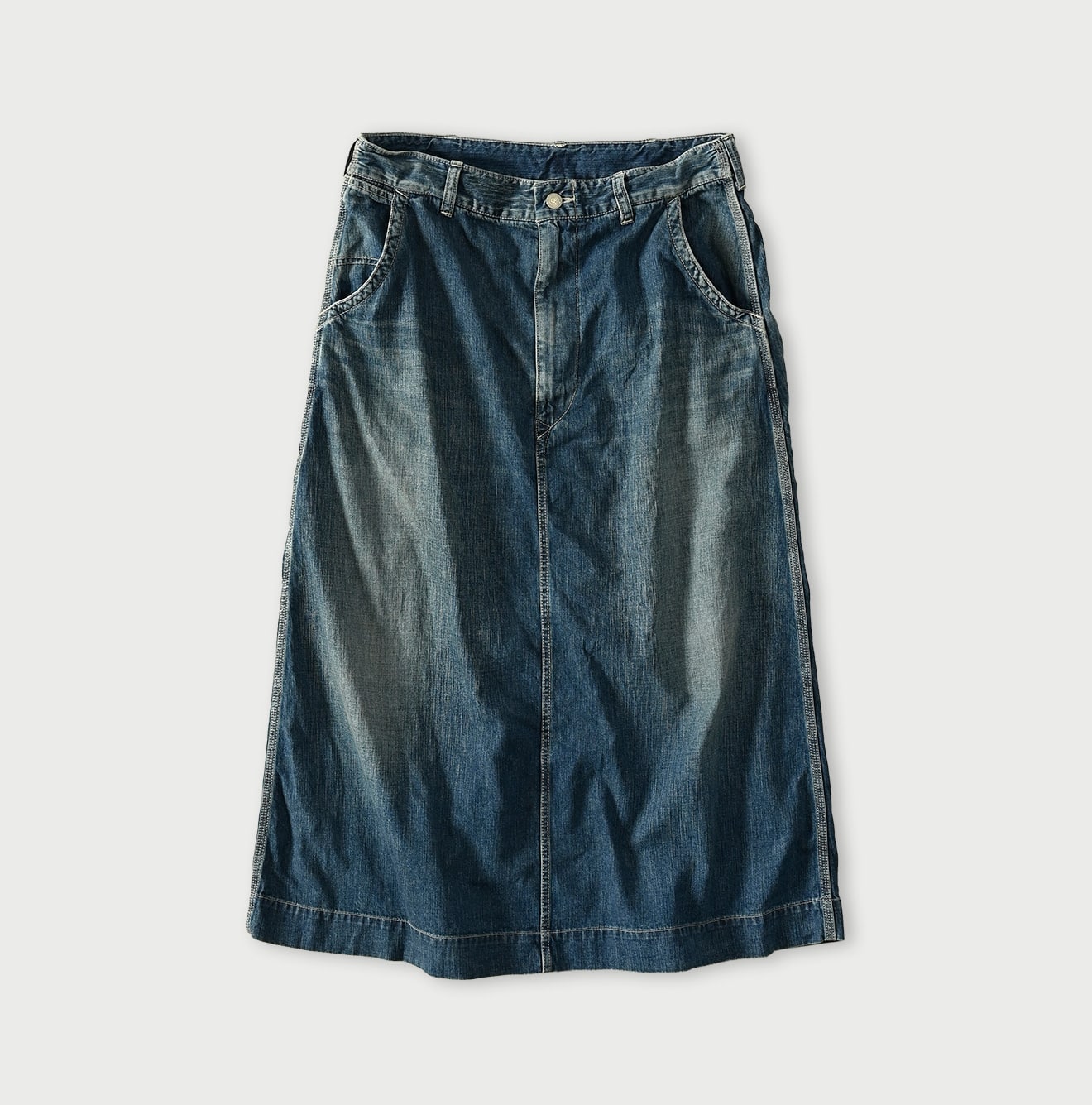 Mugihiko Denim Painter Skirt Zyu