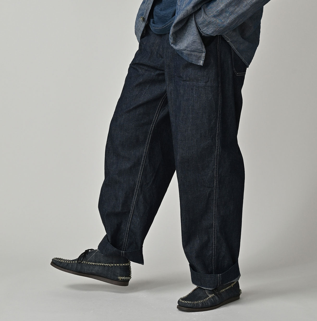 Mugihiko Denim Painter Pants Nou Male Model