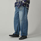 Mugihiko Denim 908 Painter Pants Tan Male Model
