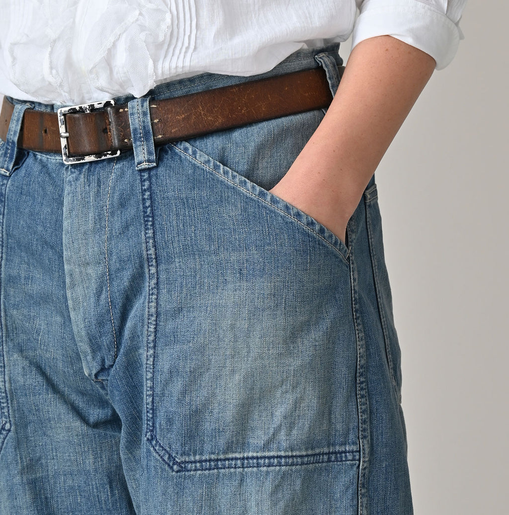 Mugihiko Denim 908 Painter Pants Tan Detail